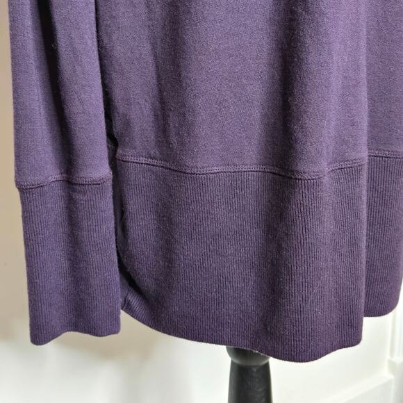 ATHLETA Womens Plum Open Front Cardigan with Pockets Generous Size XS - Picture 9 of 12